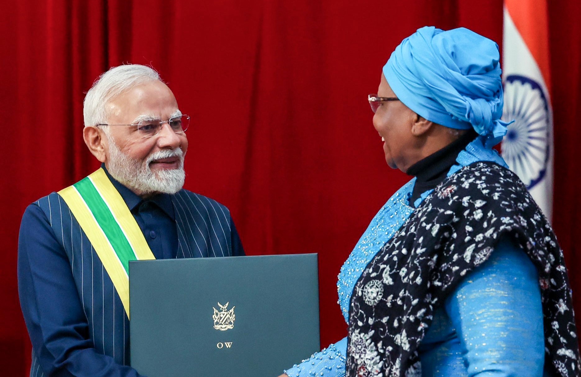 PM Modi awarded Namibia’s highest civilian honour during state visit