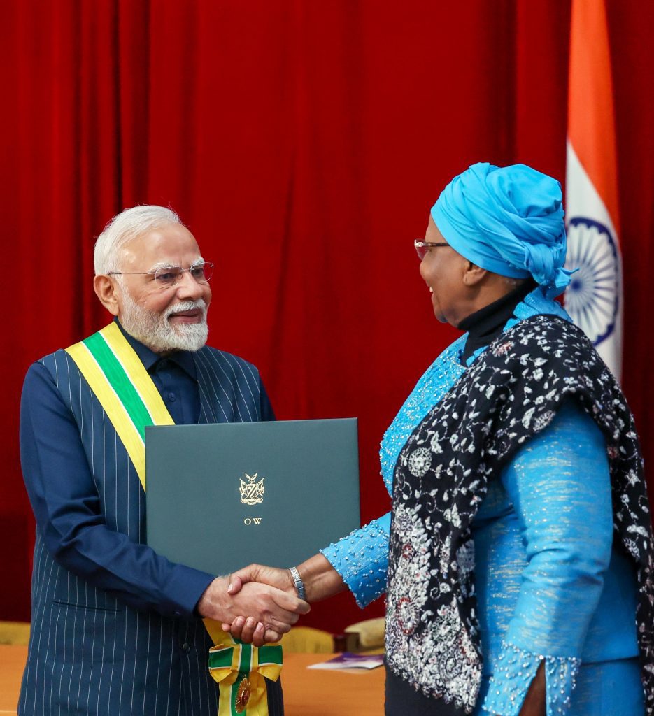 PM Modi conferred with Namibia's highest civilian award ‘The Order of the Most Ancient Welwitschia Mirabilis’