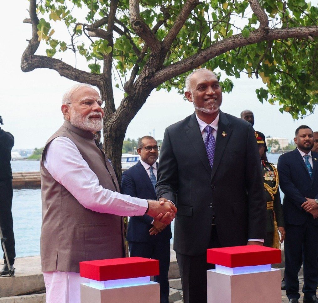 PM Modi, President Muizzu release commemorative stamps to mark 60 years of diplomatic ties