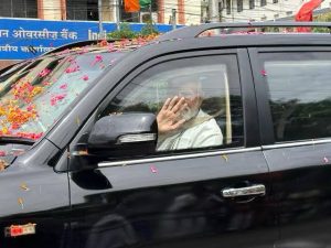 PM Modi holds roadshow in Tamil Nadu’s Gangaikonda Cholapuram