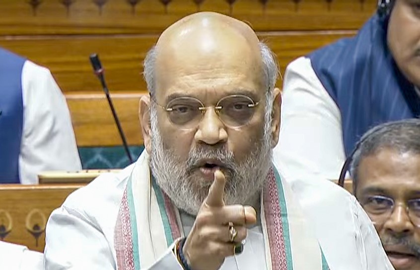 Amit Shah hits out at Congress in Lok Sabha for siding with foreign narratives