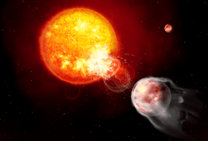 Alien planet lashed by huge flares from its 'angry beast' star