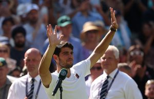 Alcaraz muscles past Fritz to reach Wimbledon final