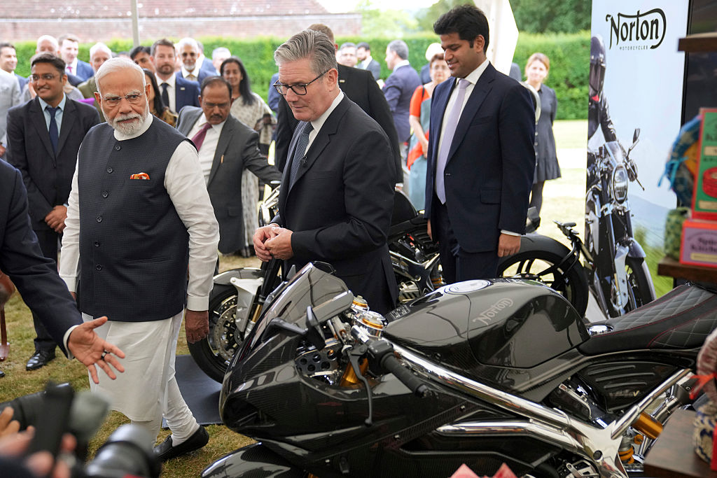 UK Prime Minister Starmer Hosts India's Prime Minister Modi At Chequers