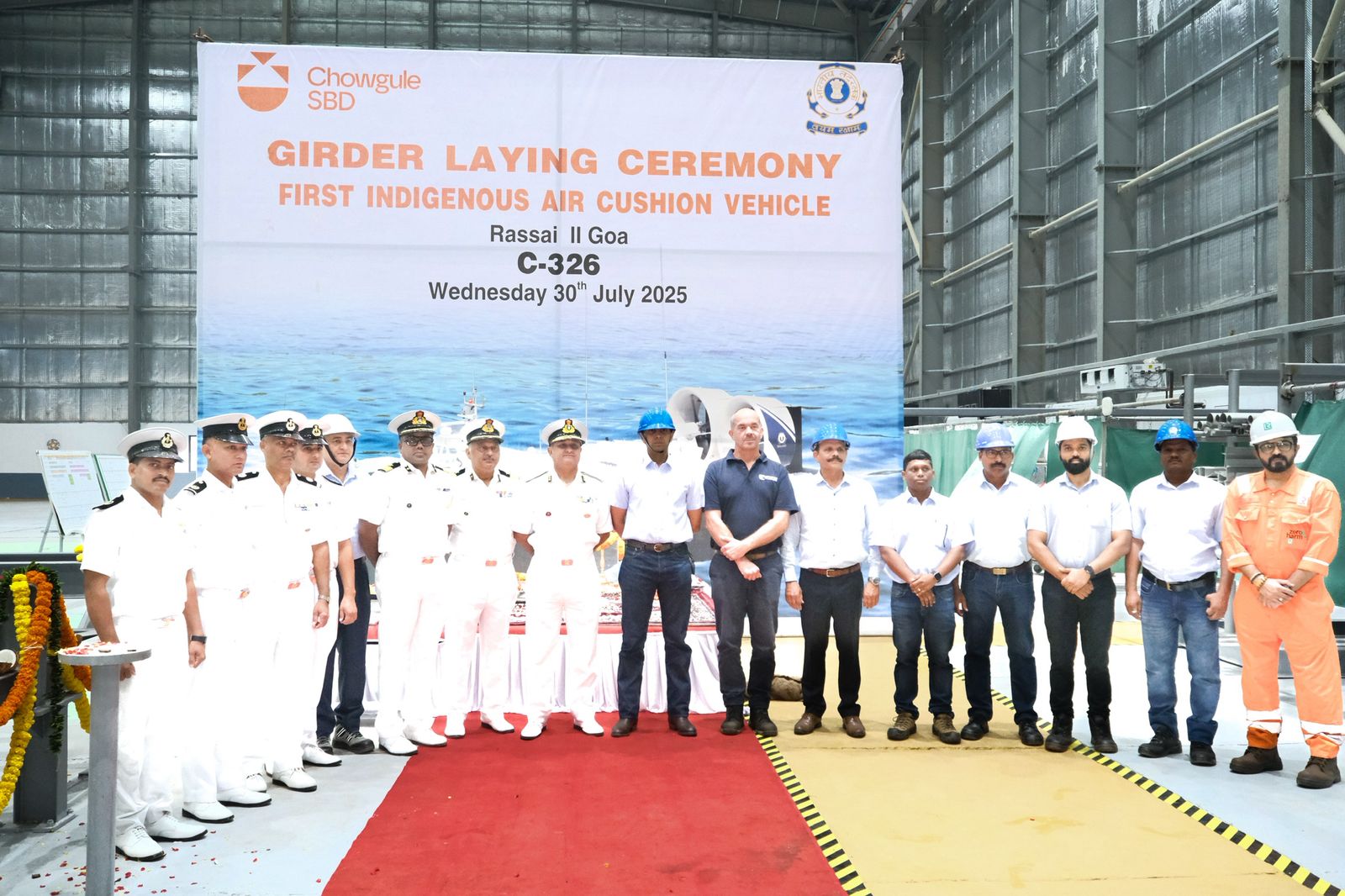 Construction of India’s first indigenous hovercraft for Coast Guard begins at Goa Shipyard