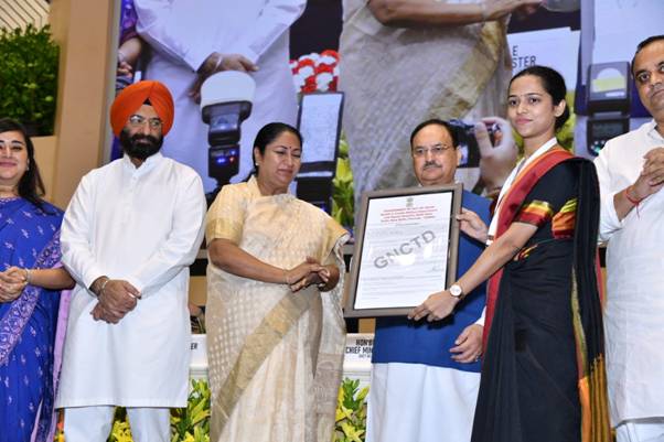 Health Minister JP Nadda distributes appointment letters, flags off Ayushman Bharat registration vans in Delhi