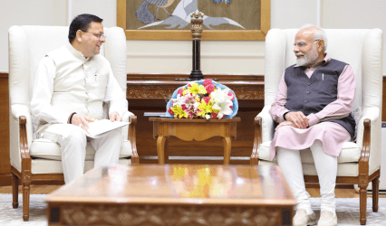 Chief Ministers of Uttarakhand and Mizoram meet Prime Minister Modi in New Delhi