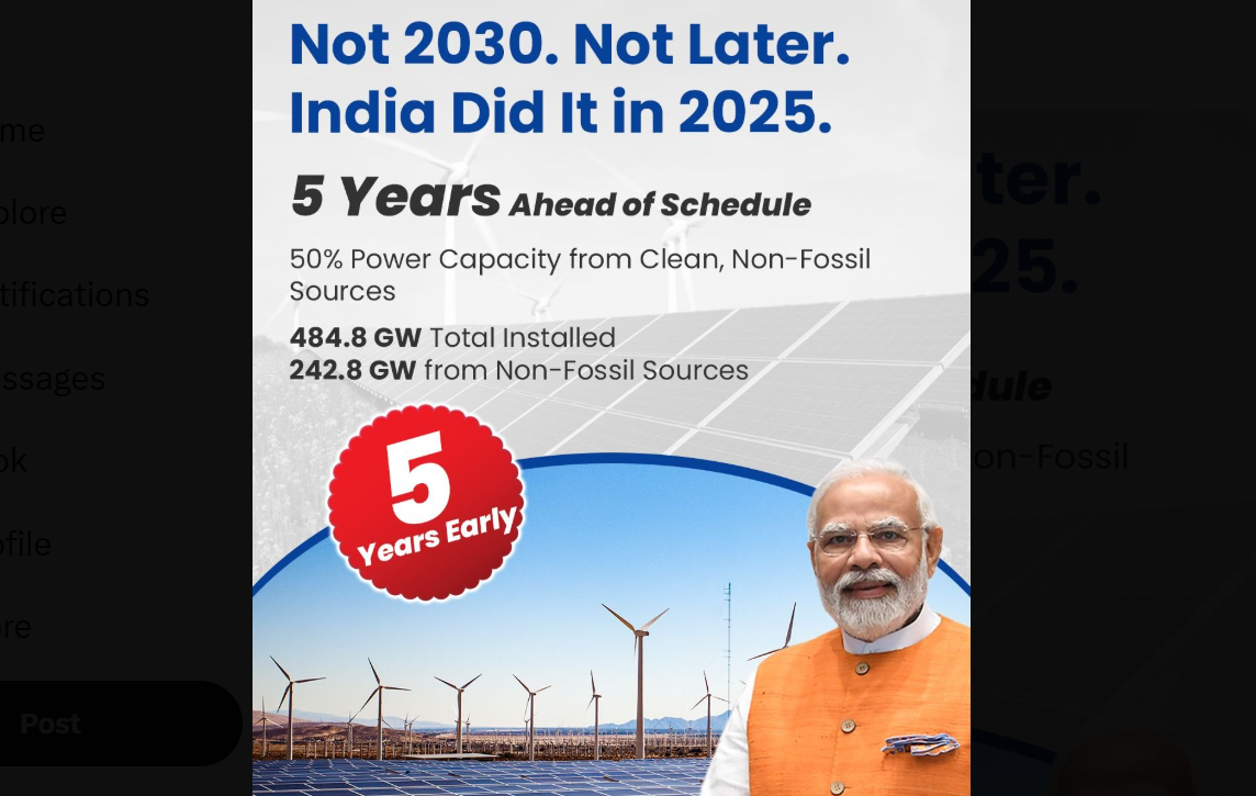 India achieves 50% Renewable Energy capacity target ahead of 2030 deadline: Pralhad Joshi