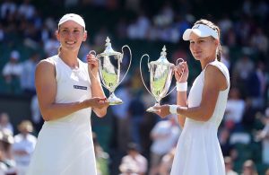 Kudermetova and Mertens win Wimbledon women's doubles title