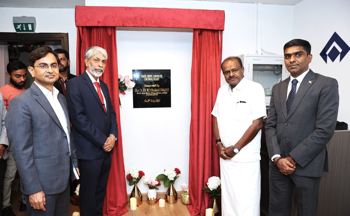 Union Minister HD Kumaraswamy inaugurates Steel Authority of India Representative office in Dubai