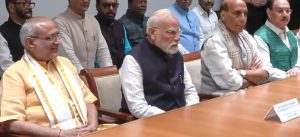 NDA's VP candidate CP Radhakrishnan files nomination papers in presence of PM Modi
