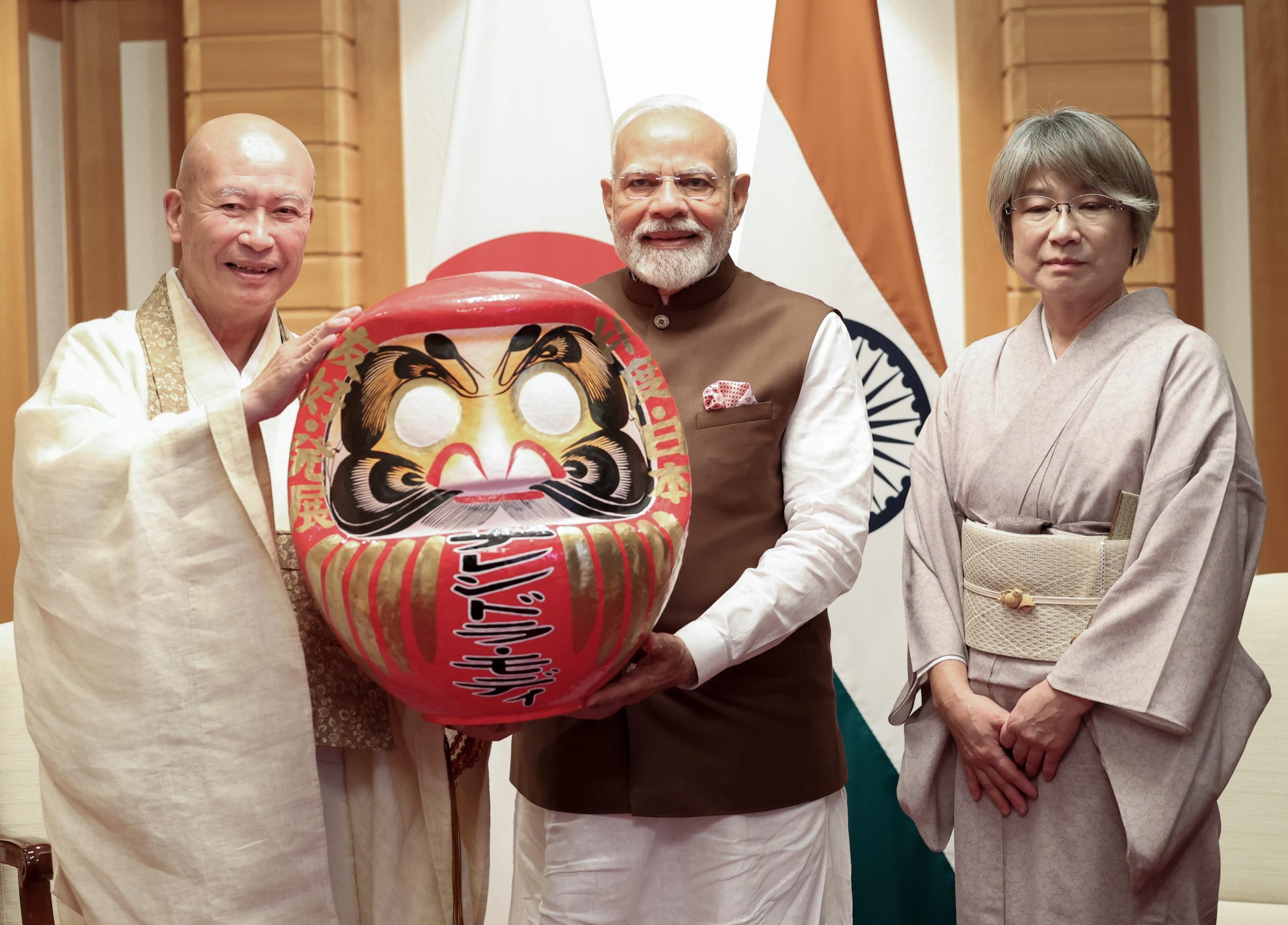 Daruma doll: PM Modi receives ‘unique’ gift during Japan visit