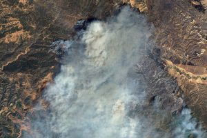 Massive wildfire in California; hundreds of structures at risk