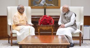 PM Modi meets NDA VP candidate CP Radhakrishnan in Delhi
