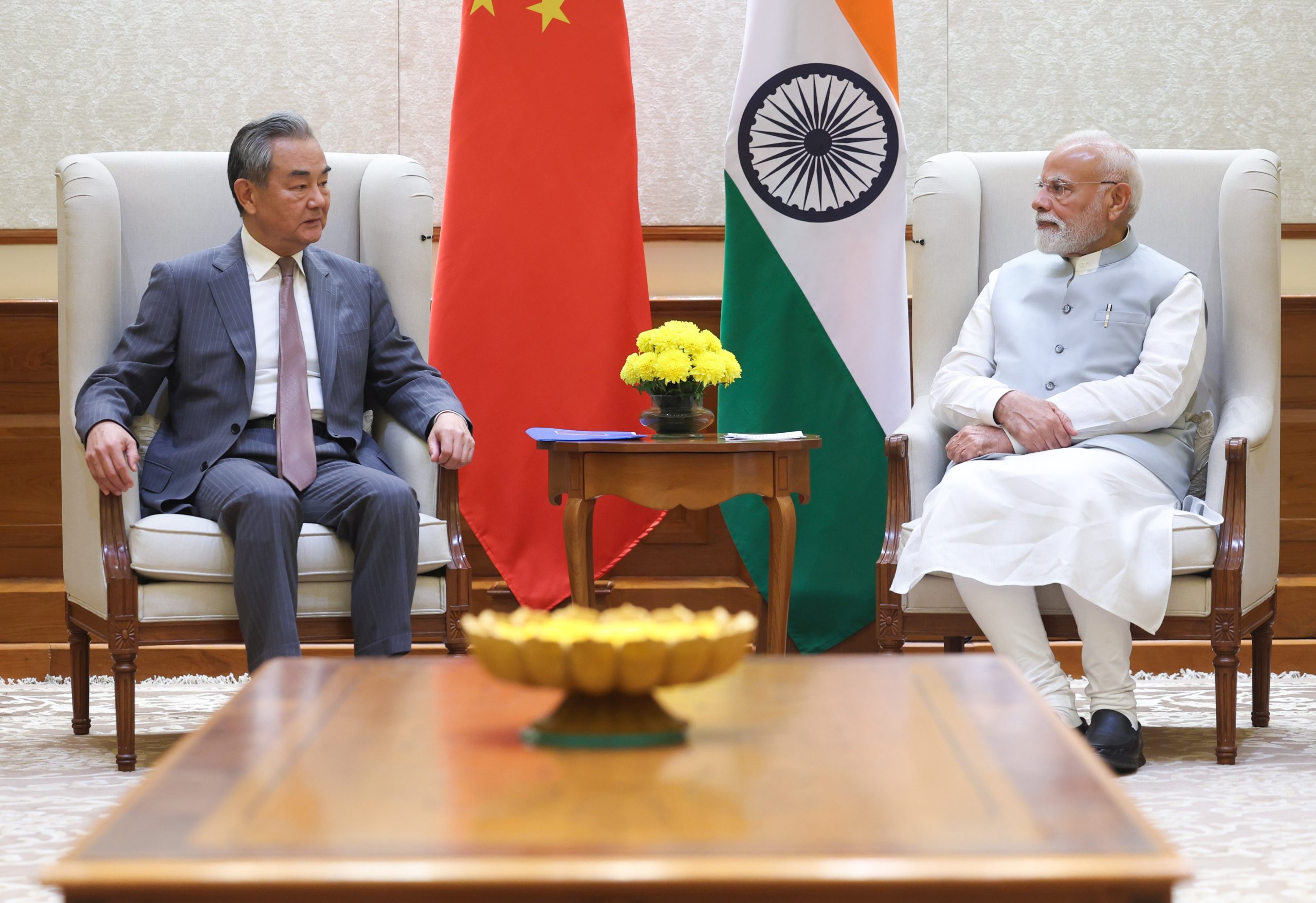PM Modi stresses border peace in meeting with Chinese Foreign Minister Wang Yi