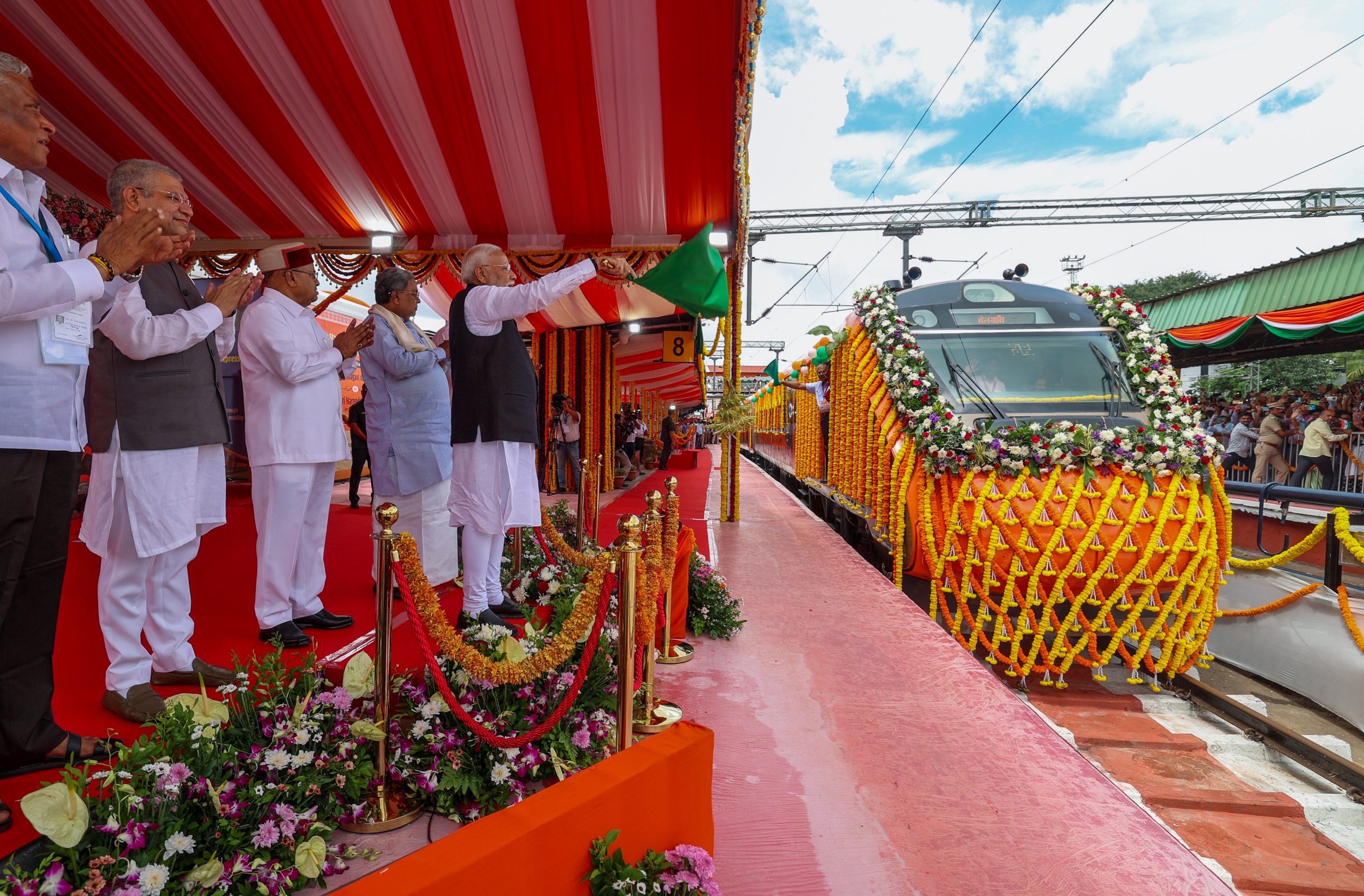 PM Modi flags off three Vande Bharat trains in Bengaluru