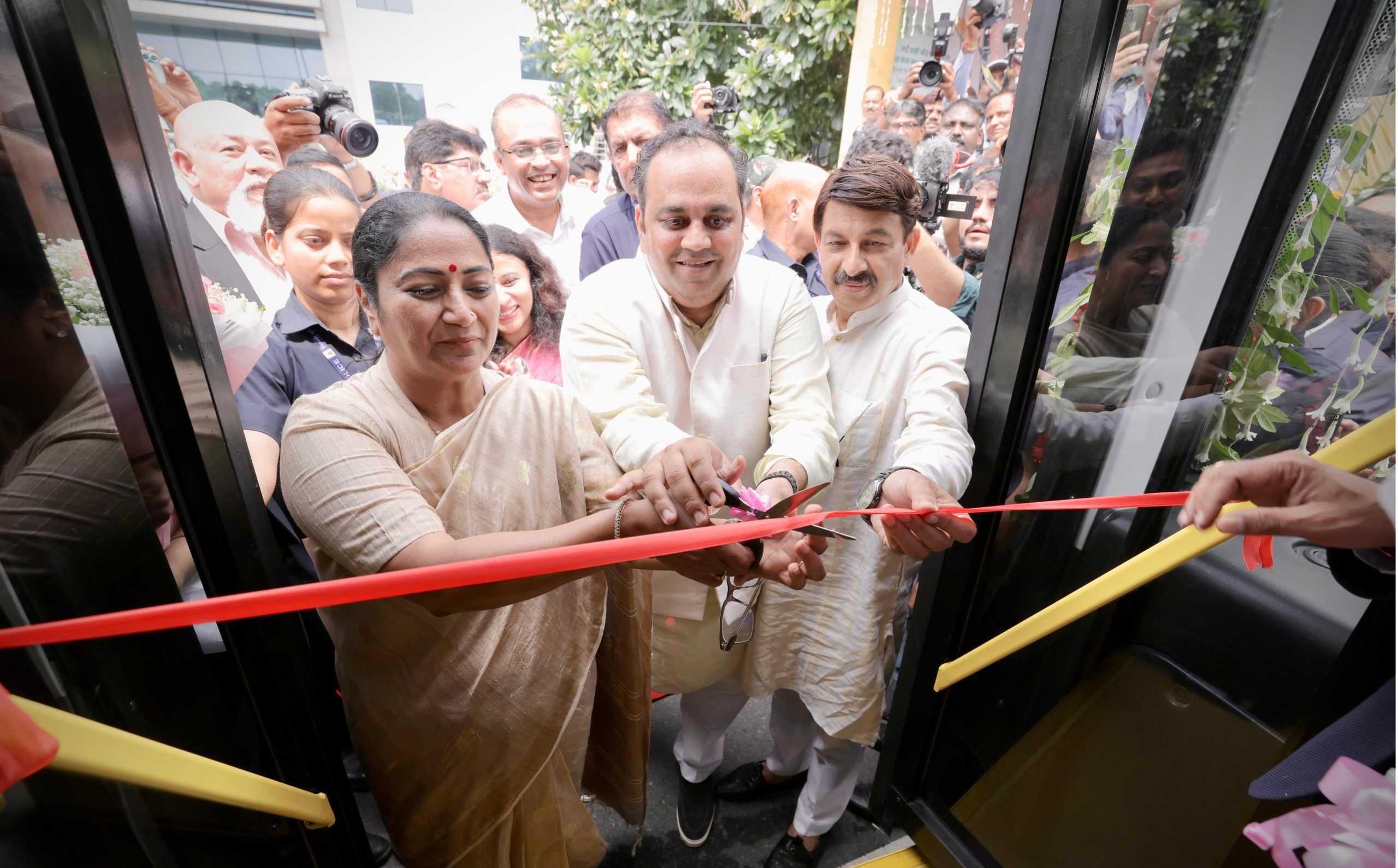 Delhi CM Rekha Gupta flags off ‘U-Special’ buses for college students