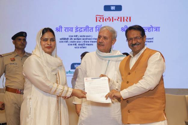 Harsh Malhotra lays foundation for 4 flyovers, 9 foot overbridges on NH-48 in Gurugram