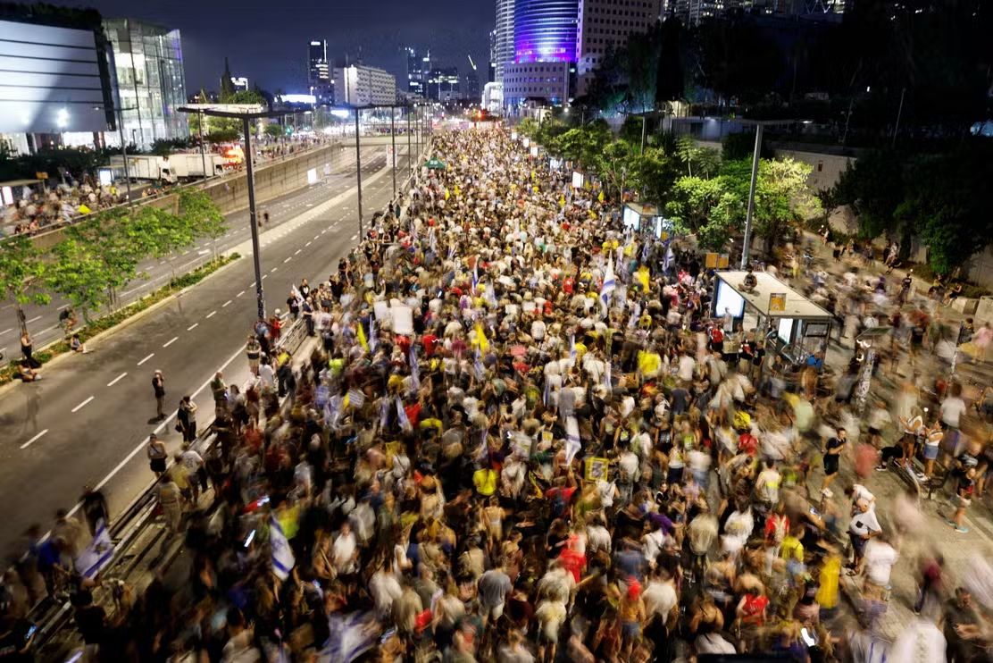 Nationwide strike and protests sweep Israel over Gaza War and hostage crisis