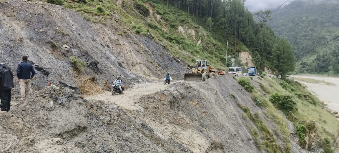 Landslide blocks Nandprayag route in Uttarakhand days after Uttarkashi cloudburst