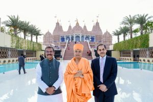 Dharmendra Pradhan visits BAPS Hindu temple in Abu Dhabi