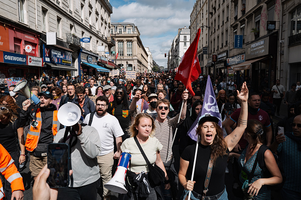 French unions strike against austerity, pressuring Macron