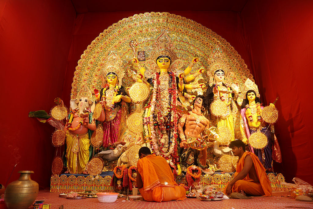 West Bengal devotees flock to temples and pandals to celebrate Maha Ashtami