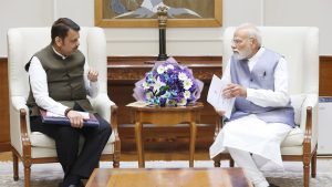 Maharashtra CM Devendra Fadnavis meets PM Modi