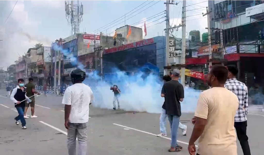 Dhangadhi (Nepal): Youth protest against social media ban during Gen Z movement