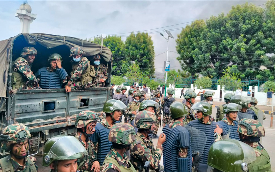Soldiers guard Nepal’s parliament after two days of deadly protests