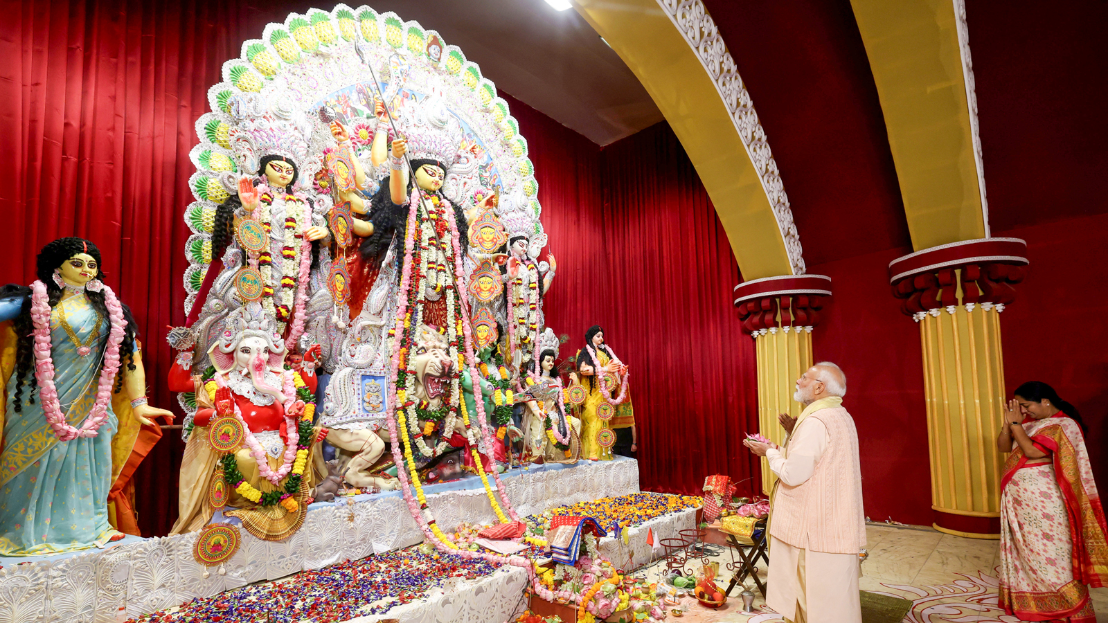 PM Modi joins Durga Puja celebrations at Delhi’s Chittaranjan Park