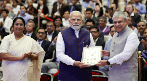Semicon India 2025: Ashwini Vaishnaw presents first Made-in-India chip to PM Modi