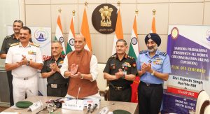 Rajnath Singh flags off historic all-women Tri-Service sailing expedition ‘Samudra Pradakshina’ from Mumbai