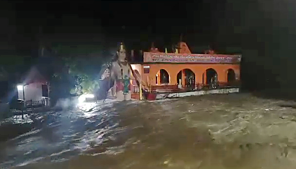 Uttarakhand: Tapkeshwar Mahadev Temple inundated as Tamsa River swells after heavy rainfall in Dehradun