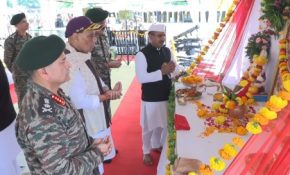 Rajnath Singh performs Shastra Puja in Bhuj, warns Pakistan against misadventures in Sir Creek