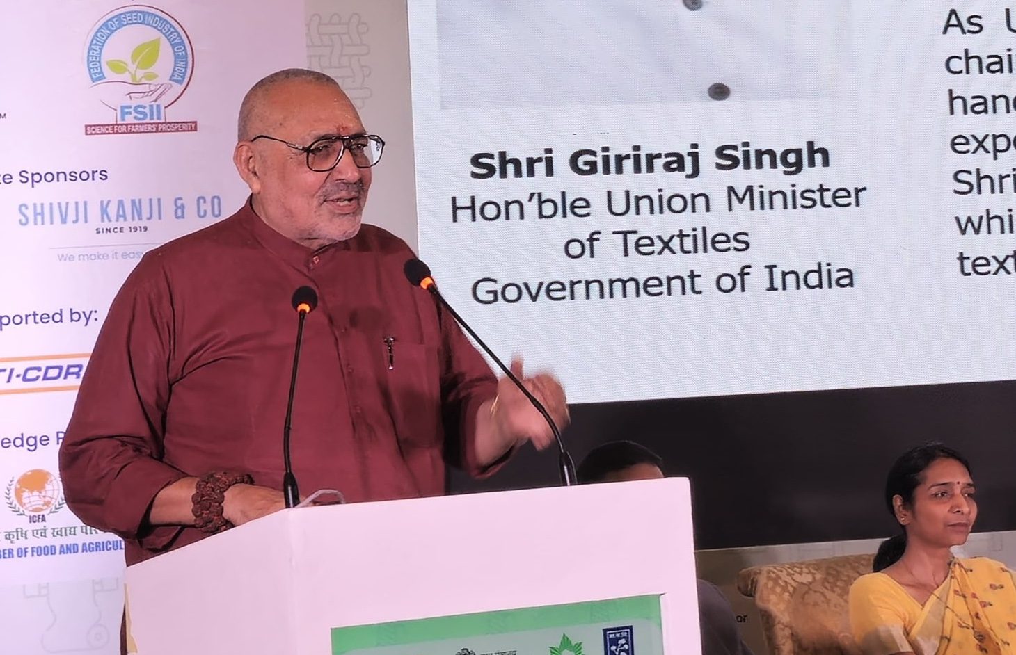 India aims for USD 100 billion in textile exports, carbon neutrality by 2030: Giriraj Singh