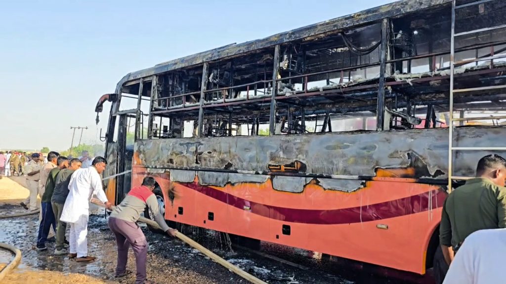 Bus Catches Fire on Jaisalmer-Jodhpur Route