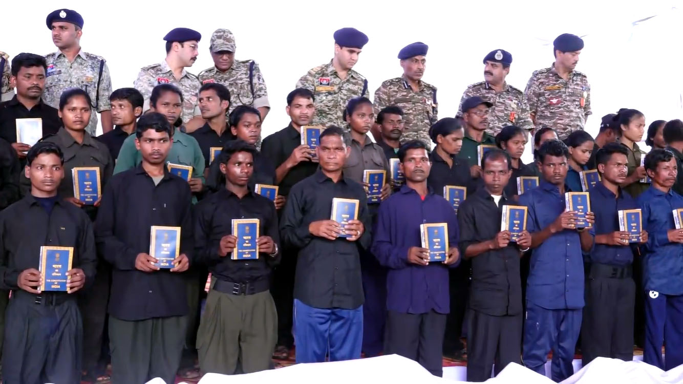 Historic surrender in Chhattisgarh: 208 Maoists lay down arms, embrace new life