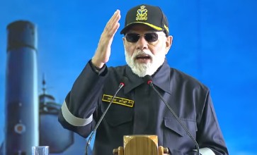 PM Modi celebrates Diwali with soldiers aboard INS Vikrant off Goa coast