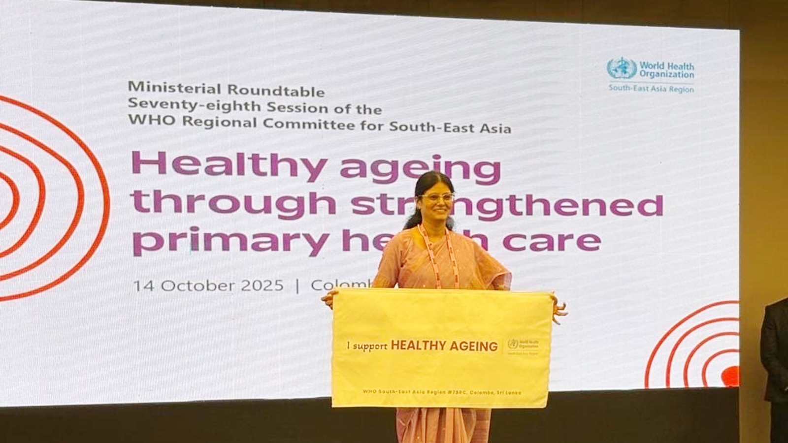 India reaffirms commitment to healthy ageing at WHO regional meeting in Colombo