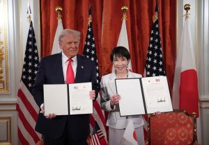 Trump praises Japan's 'great' female leader Takaichi, signs rare earths deal