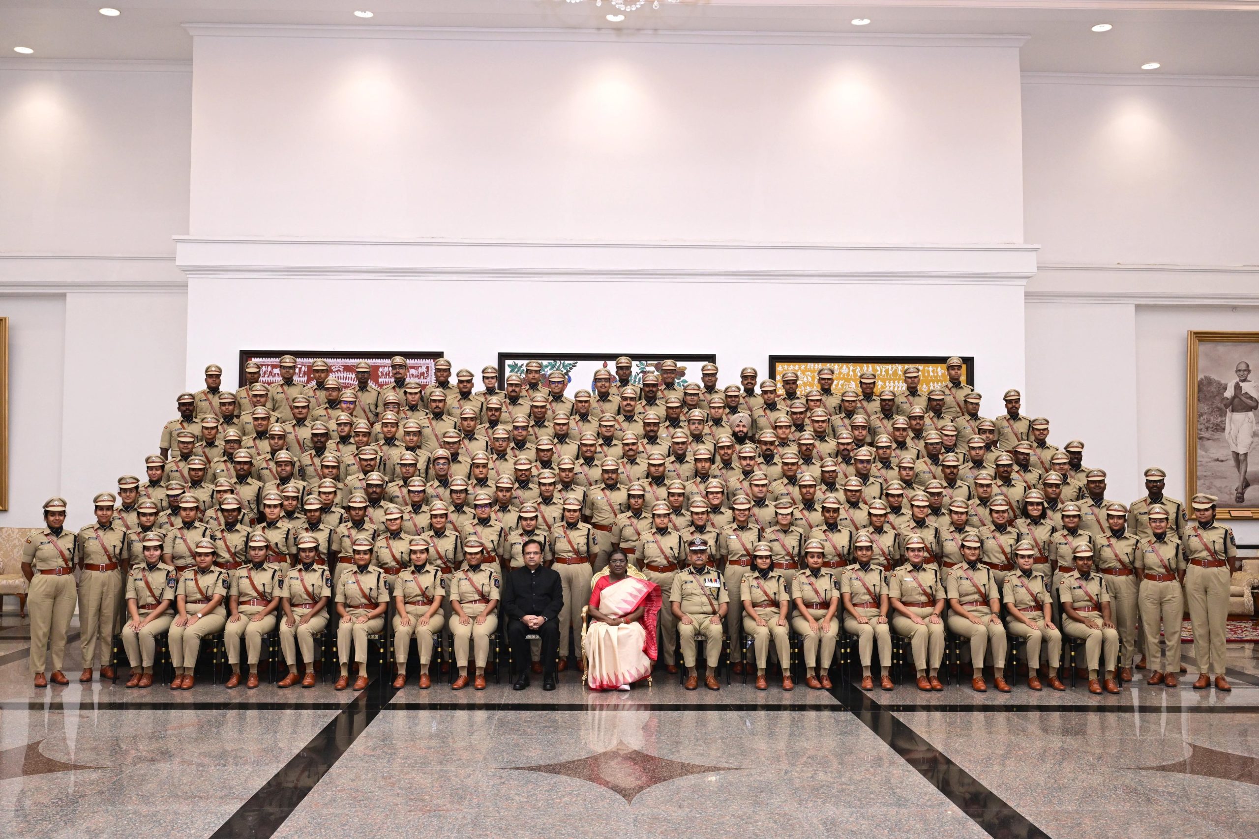 Indian Police Service probationers meet President Droupadi Murmu today at Rashtrapati Bhavan