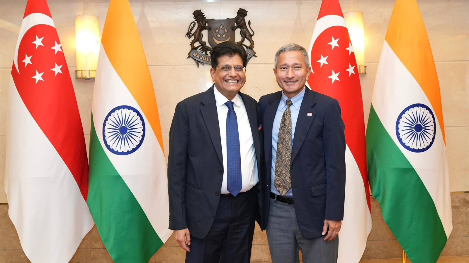 Piyush Goyal undertakes official visit to Singapore, focuses on strengthening strategic and economic ties