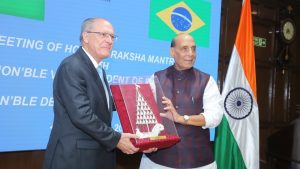 Rajnath Singh holds talks with Brazilian Vice President, Defence Minister
