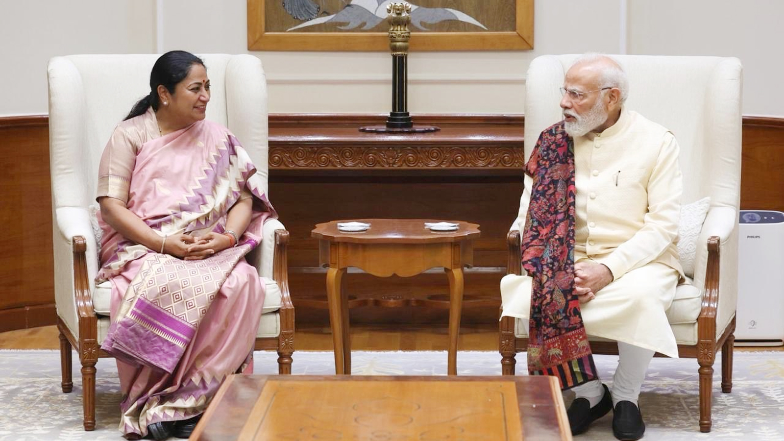 Delhi CM Rekha Gupta meets PM Modi, extends Diwali greetings