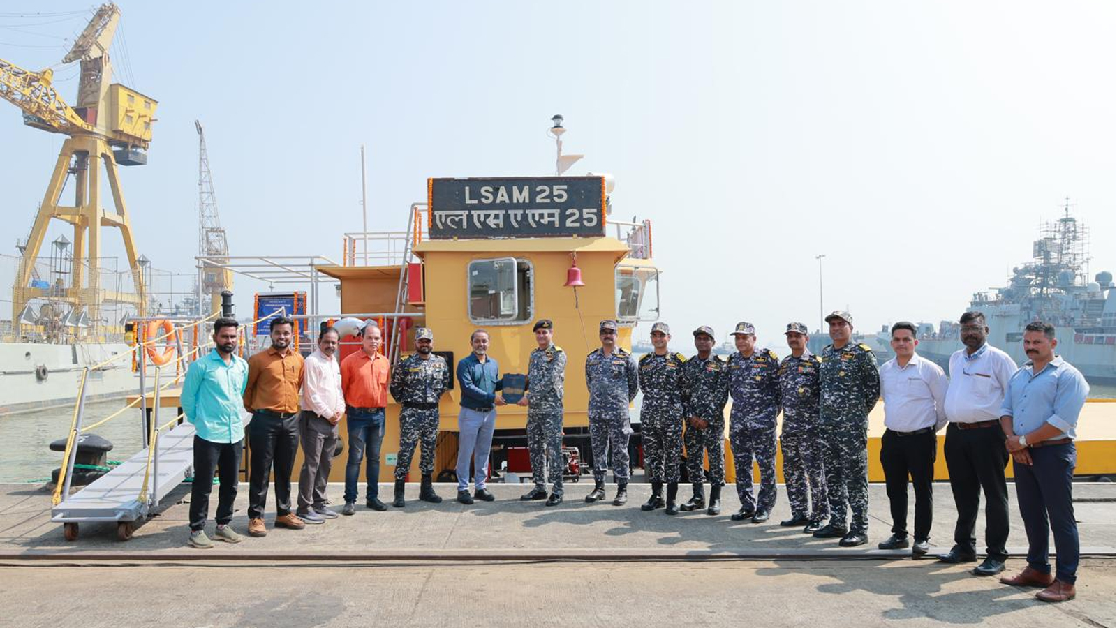 Indian Navy inducts 11th ACTCM Barge LSAM 25, boosting operational readiness