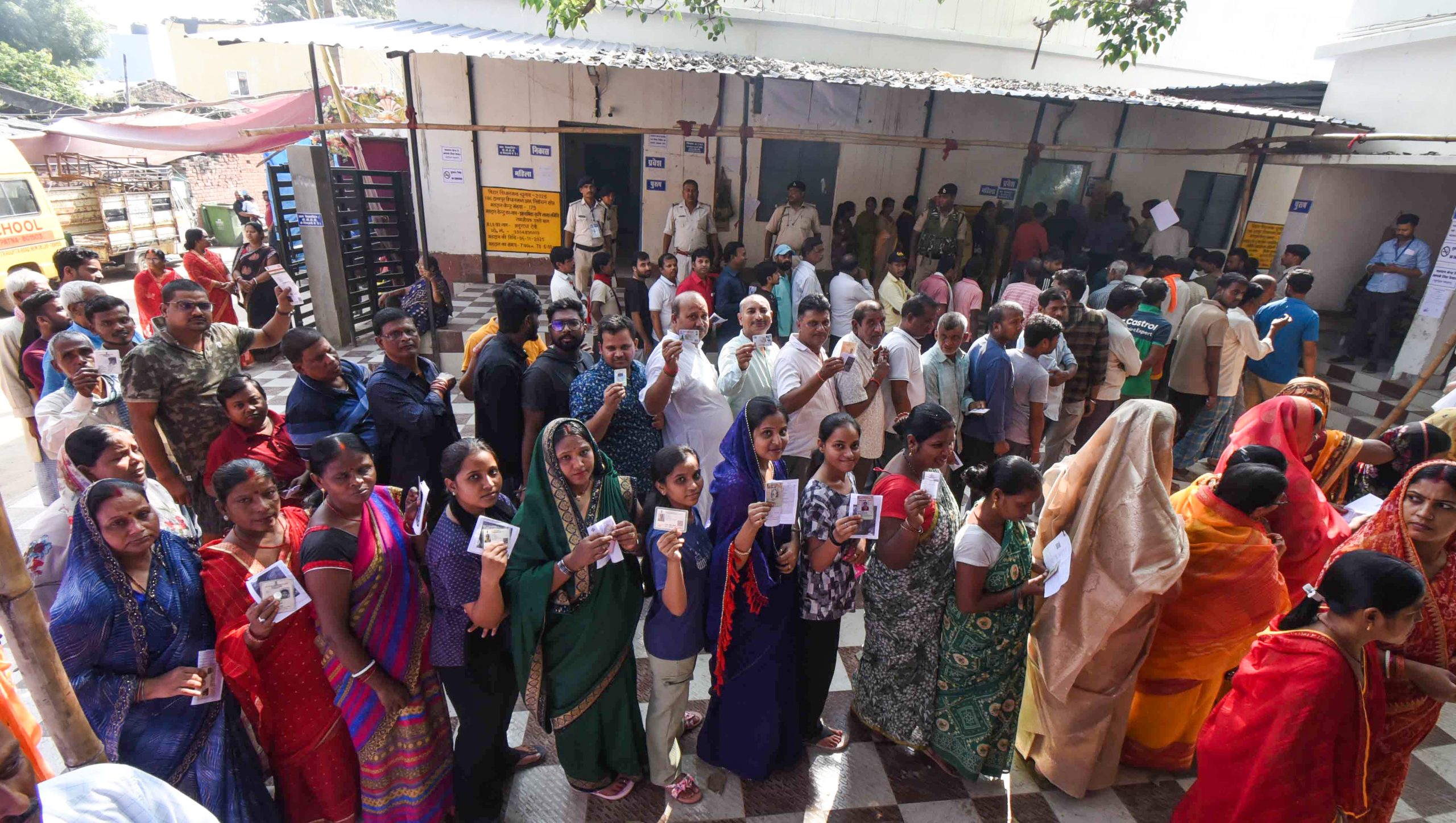 Bihar Assembly Elections: turnout reaches 53.77 percent by 3 PM