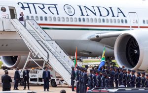 Prime Minister Narendra Modi arrives in South Africa to attend G20 Leaders' Summit