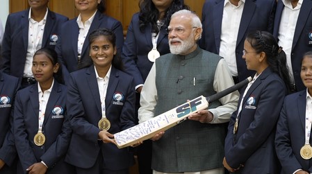 PM Modi hosts World Cup-winning Indian blind women’s cricket team