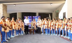 Karnataka BJP president BY Vijayendra felicitates Team India for winning T20 Blind Women’s World Cup 2025 Karnataka BJP president BY Vijayendra felicitates Team India for winning T20 Blind Women’s World Cup 2025